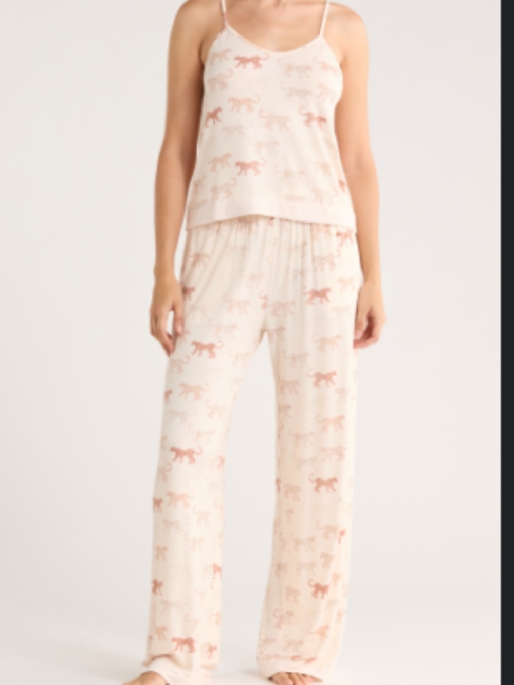 Honeydew Leopards Jersey Pajamas Set Linen
